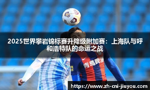 2025世界攀岩锦标赛升降级附加赛:上海队与呼和浩特队的命运之战